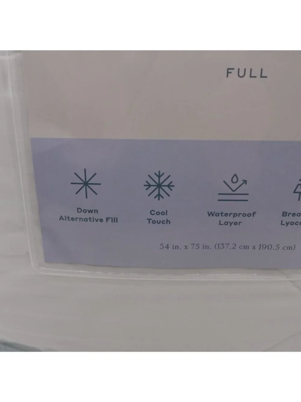NWD Casaluna Cool Plush Mattress Pad White Full Comfort Home Deco